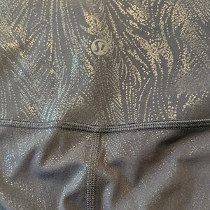 lululemon athletica Charcoal and Metallic Leggings